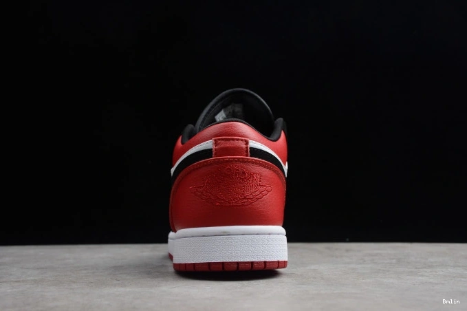 Bmlin Jordan 1 Low Black Air 553558-116 Toe 0724